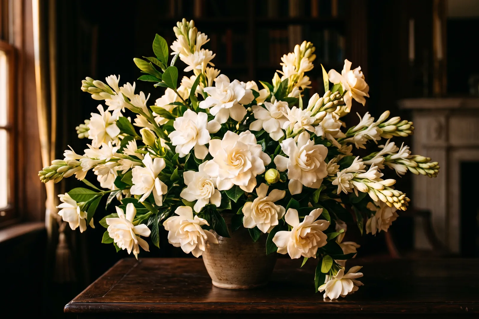 Üppige weiße Blüten in warmem Abendlicht als Bild für die Fülle opulenter Duftkompositionen